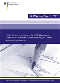 Cover "Fertility declines near the end of the COVID-19 pandemic: Evidence of the 2022 birth declines in Germany and Sweden"
